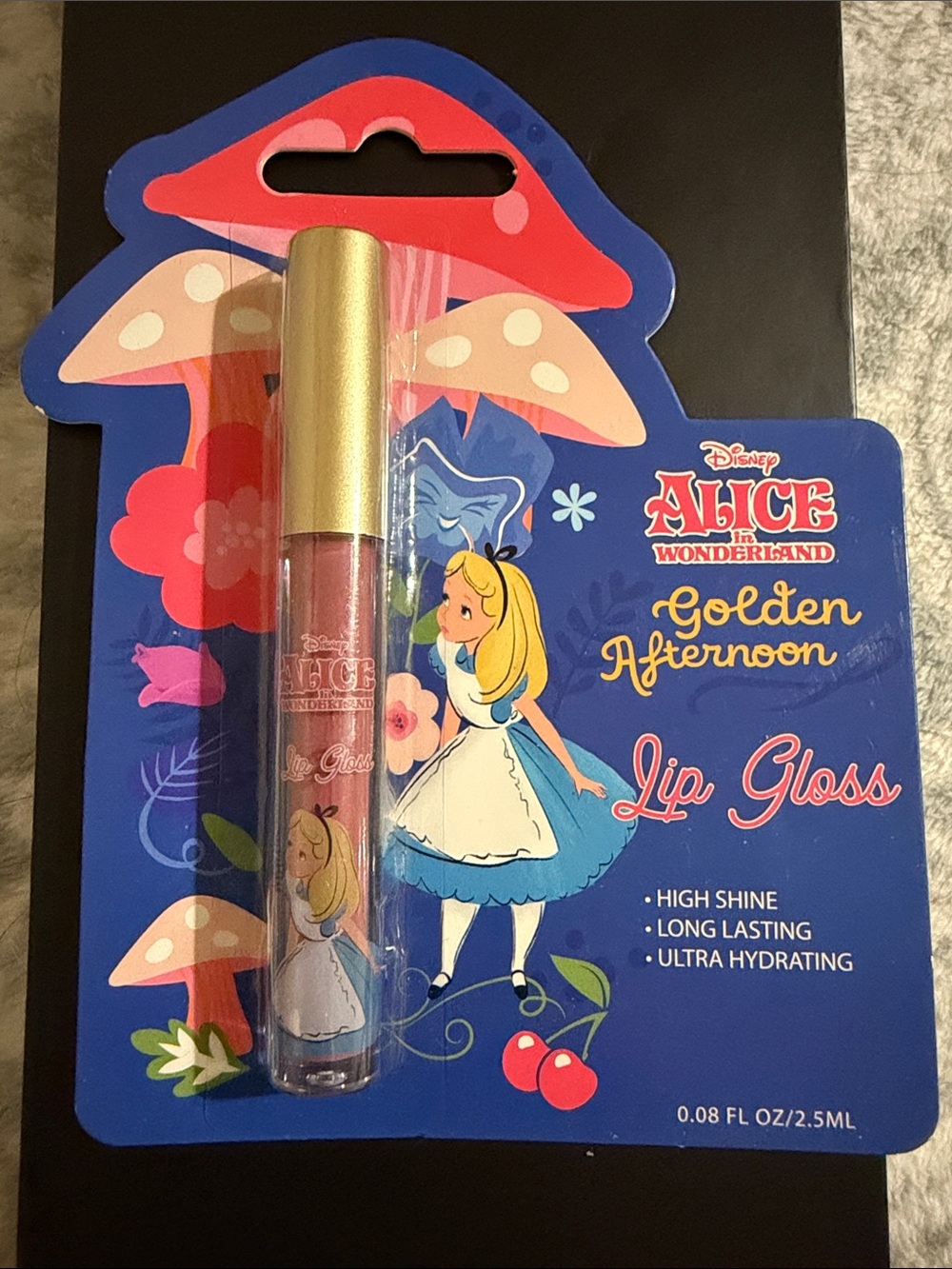 3/$15 🌸 Disney Alice in Wonderland Golden Afternoon Lip Gloss - Pink & Gold